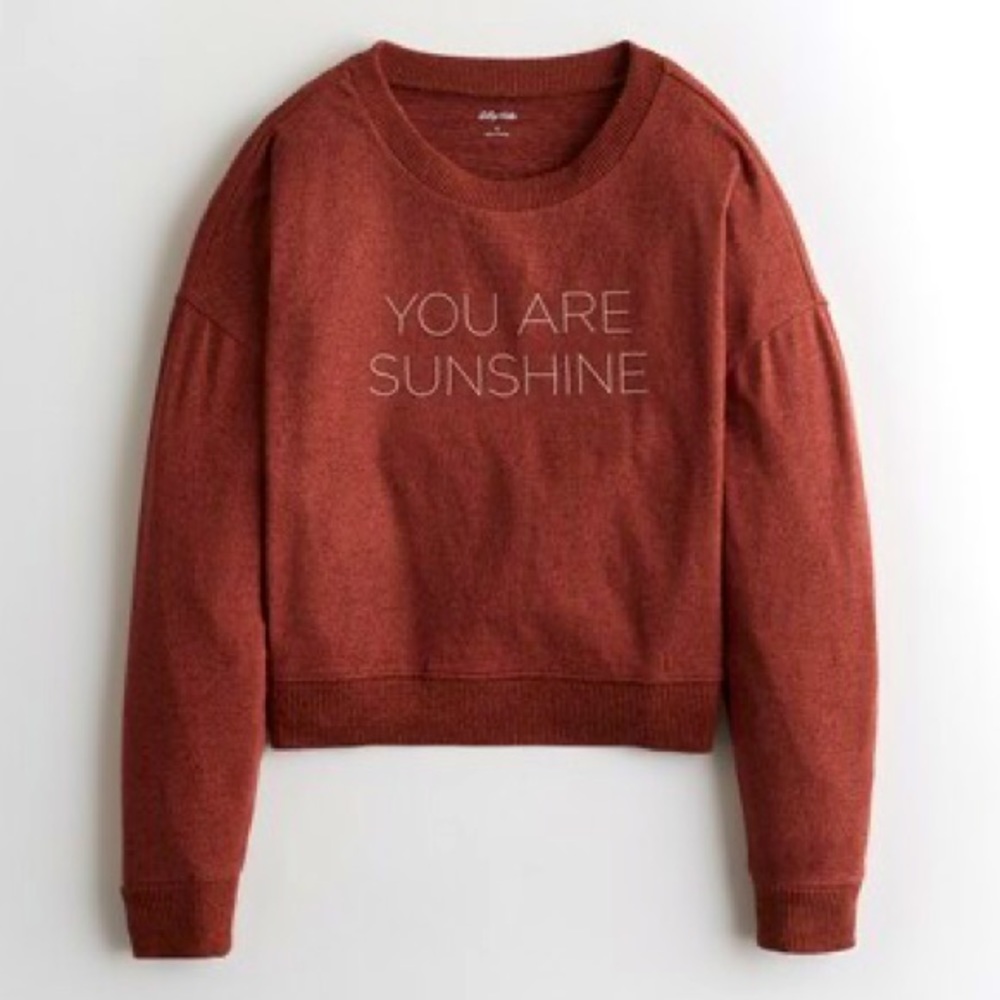NWOT Hollister Gilly Hicks Dreamworthy Soft Crewneck Sweatshirt, Burgundy